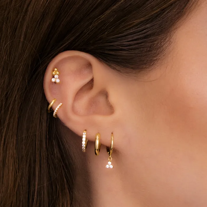 Camile Stone Basic Sapphire Huggie Hoop Earrings Earrings Camile Stone Basic Sapphire Huggie Hoop Earrings Earrings