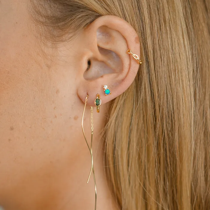 Camile Stone Blue Opal Sapphire Stud Earrings Earrings Camile Stone Blue Opal Sapphire Stud Earrings Earrings