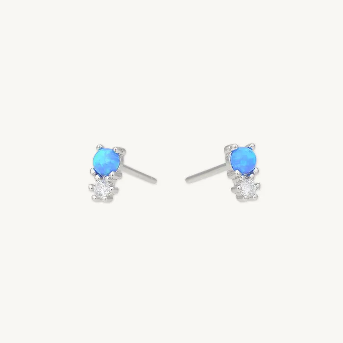 Camile Stone Blue Opal Sapphire Stud Earrings Earrings Camile Stone Blue Opal Sapphire Stud Earrings Earrings