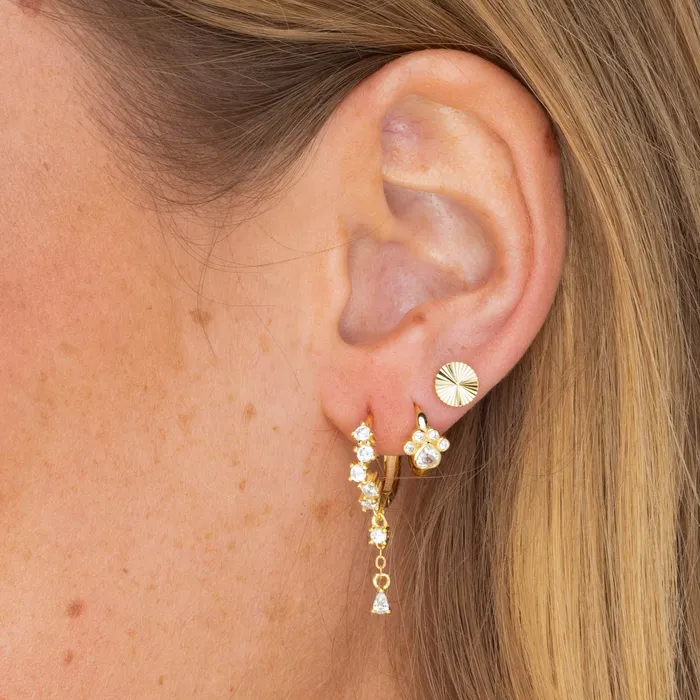 Camile Stone Earrings Dog Paw Sapphire Huggie Earrings Camile Stone Earrings Dog Paw Sapphire Huggie Earrings