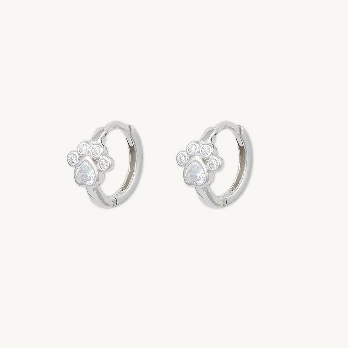 Camile Stone Earrings Dog Paw Sapphire Huggie Earrings Camile Stone Earrings Dog Paw Sapphire Huggie Earrings