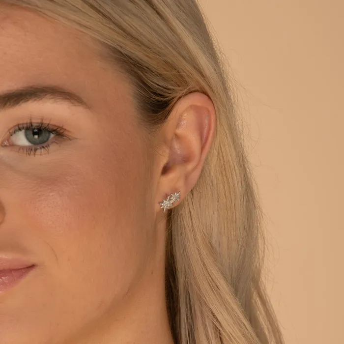 Camile Stone Earrings Double North Star Sapphire Stud Earrings Camile Stone Earrings Double North Star Sapphire Stud Earrings