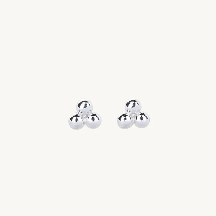 Camile Stone Earrings Tiny Lotus Ball Stud Earrings