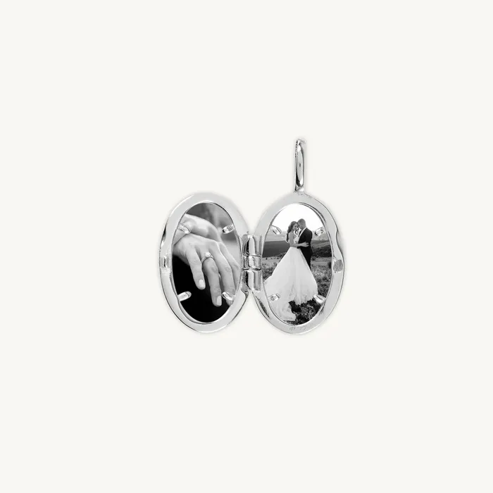 Camile Stone North Star Oval Photo Locket Necklace Necklaces