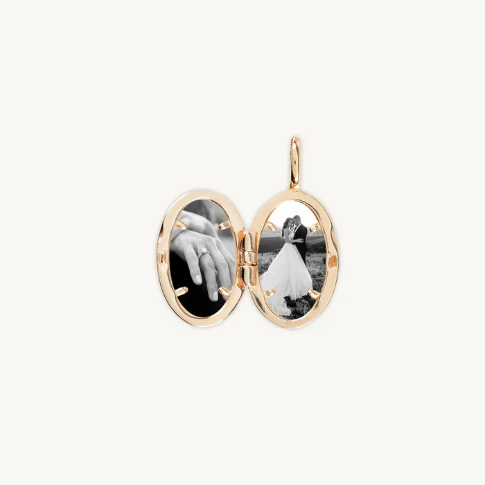 Camile Stone North Star Oval Photo Locket Necklace Necklaces