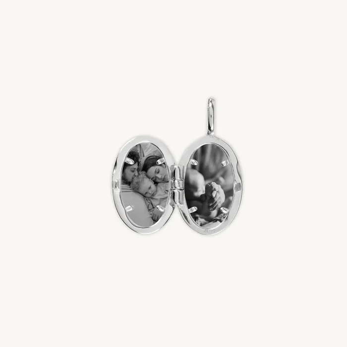 Camile Stone North Star Oval Photo Locket Necklace Necklaces