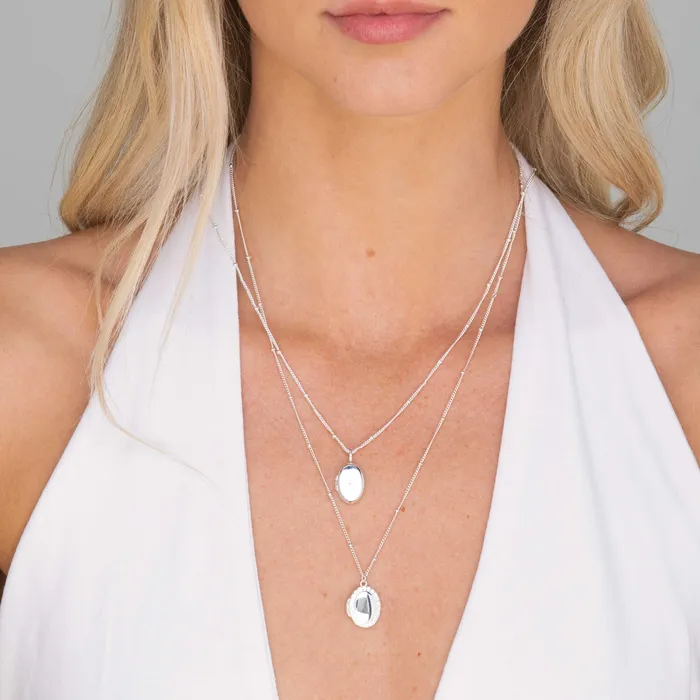 Camile Stone North Star Oval Photo Locket Necklace Necklaces