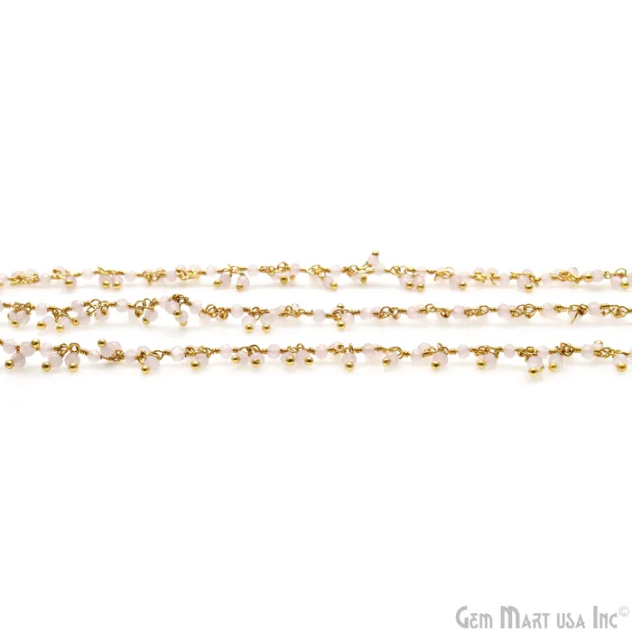 Charm Necklaces Rainbow Moonstone Faceted Beads 225mm Gold Plated Cluster Dangle Chain GemMartUSA