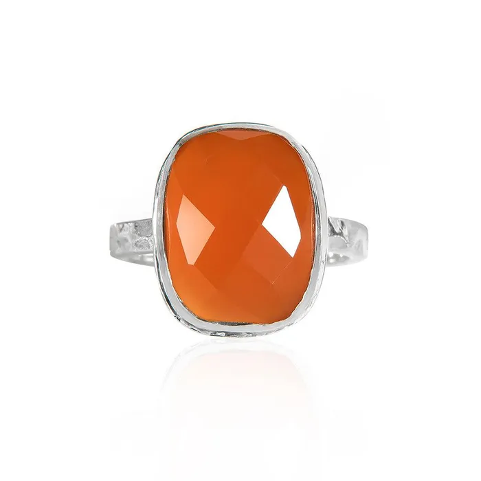 Checkerboard Cut Carnelian Ring Solid 925 Sterling Silver Jewelry YoTreasure Rings Checkerboard Cut Carnelian Ring Solid 925 Sterling Silver Jewelry YoTreasure Rings