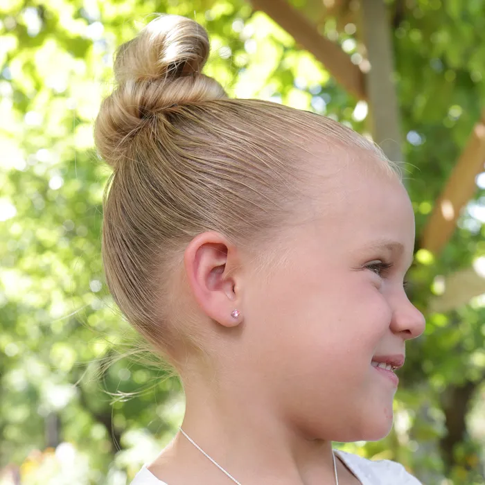 Cherished Moments Earrings Sterling Silver Pink CZ Stud Earrings for Baby and Kids Cherished Moments Earrings Sterling Silver Pink CZ Stud Earrings for Baby and Kids