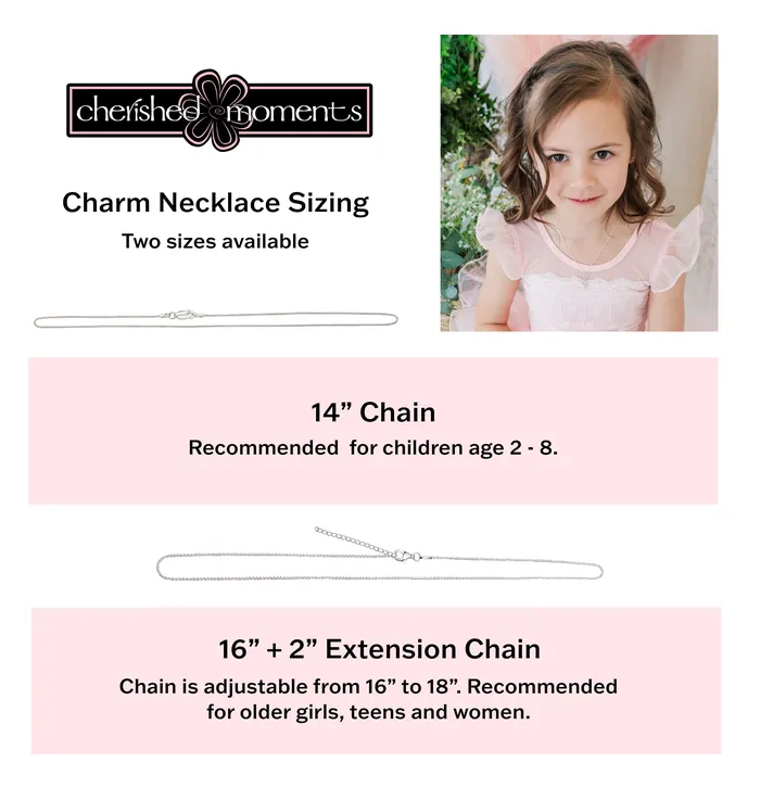 Cherished Moments Necklaces SALE Sterling Silver Childrens Cross Heart Necklace BCNDangling Cross Heart