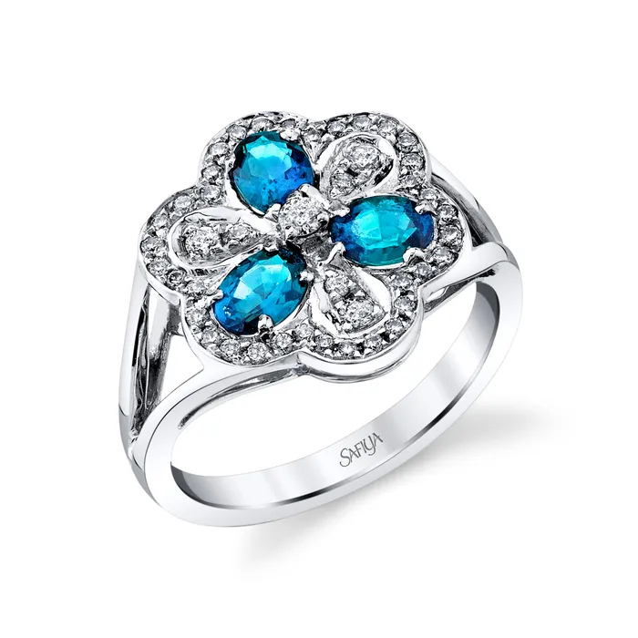 Crimson Rose 14K White Gold Natural Alexandrite Ring Safiya Jewels Rings Crimson Rose 14K White Gold Natural Alexandrite Ring Safiya Jewels Rings