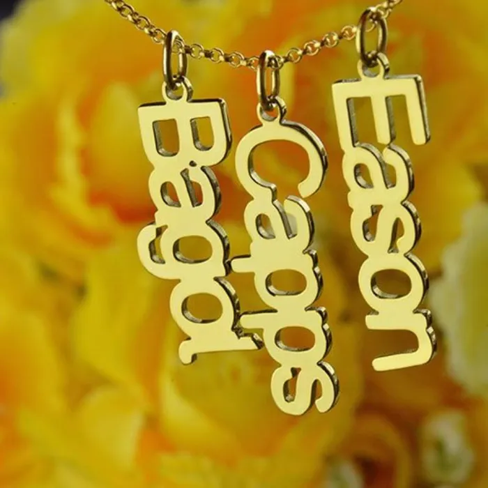 customjewelryan Necklaces Sterling Silver 925 Personalized Necklace with Customizable Name Pendant Trendy Jewelry Gift