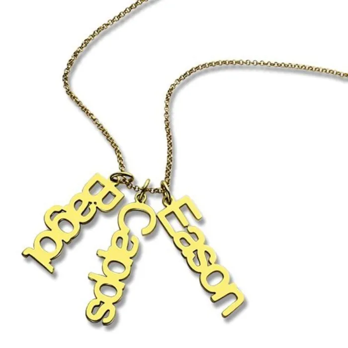 customjewelryan Necklaces Sterling Silver 925 Personalized Necklace with Customizable Name Pendant Trendy Jewelry Gift