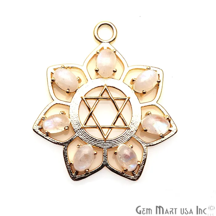 DIY Flower Gemstone 36x31mm Gold Finding Connector 1PC GemmartUSA Earrings DIY Flower Gemstone 36x31mm Gold Finding Connector 1PC GemmartUSA Earrings