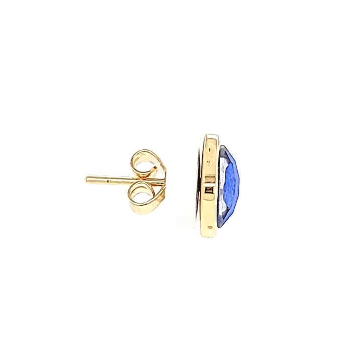 Doves 18k Yellow Gold Lapis Stud Earrings I7717 Earrings