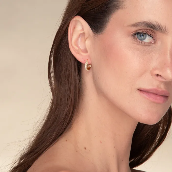 Earrings Camile Stone Baguette Sapphire Hoop Earrings Earrings Camile Stone Baguette Sapphire Hoop Earrings