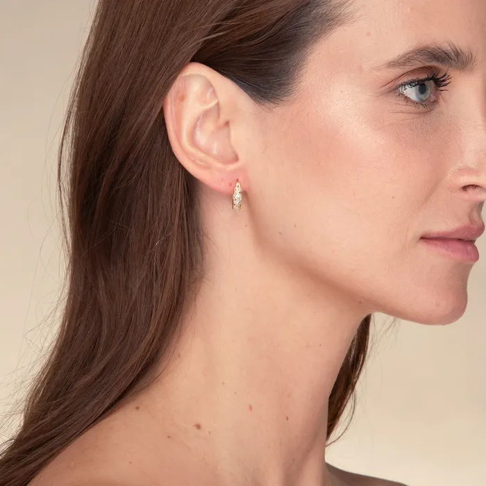 Earrings Camile Stone Baguette Sapphire Hoop Earrings Earrings Camile Stone Baguette Sapphire Hoop Earrings