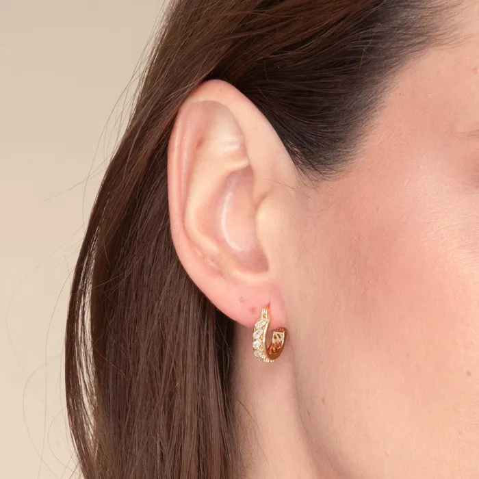 Earrings Camile Stone Baguette Sapphire Hoop Earrings Earrings Camile Stone Baguette Sapphire Hoop Earrings