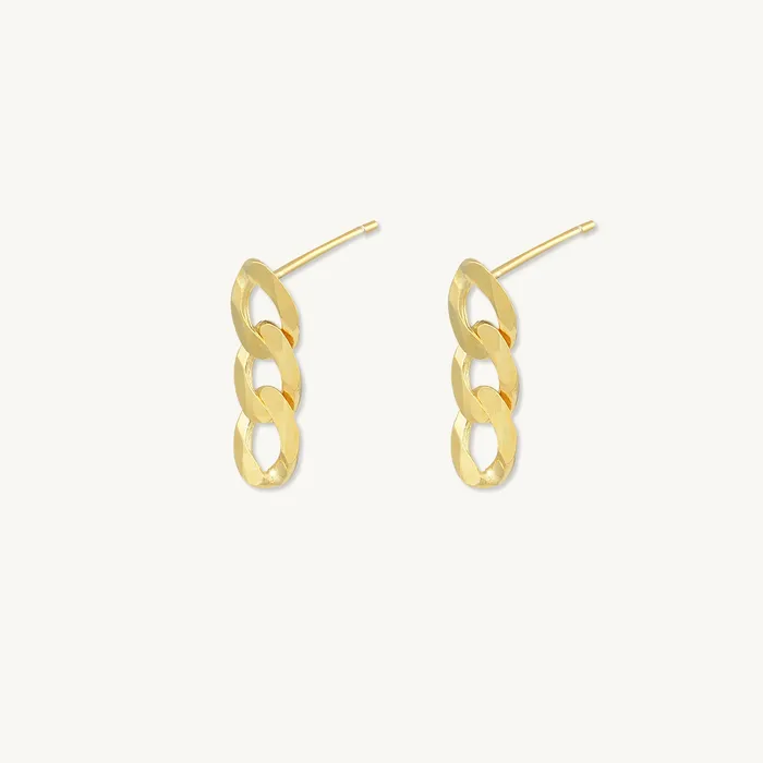 Earrings Camile Stone Cuban Link Stud Earrings