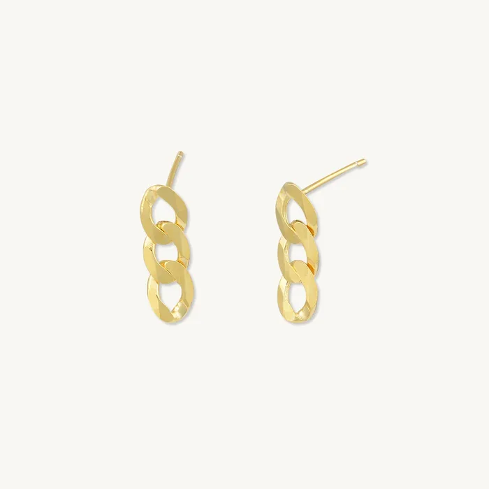 Earrings Camile Stone Cuban Link Stud Earrings Earrings Camile Stone Cuban Link Stud Earrings