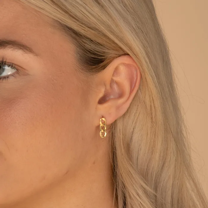 Earrings Camile Stone Cuban Link Stud Earrings Earrings Camile Stone Cuban Link Stud Earrings
