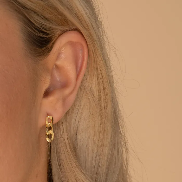 Earrings Camile Stone Cuban Link Stud Earrings Earrings Camile Stone Cuban Link Stud Earrings