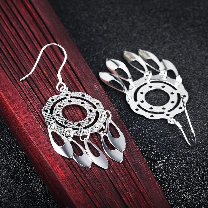 Earrings Fashion 925 Sterling Silver Chandelier Drop Earrings Party Jewelry for Women Personalized Jewel