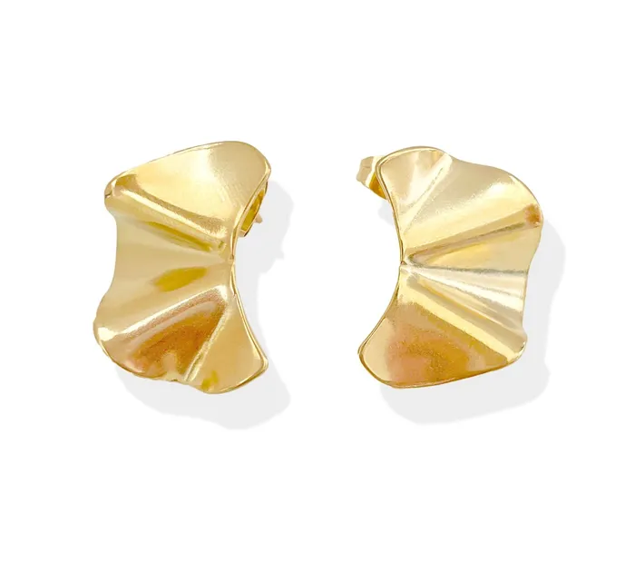 Earrings JACQUELINE GOLD WAVY STUD EARRING SAMPLE MAI DSIRE
