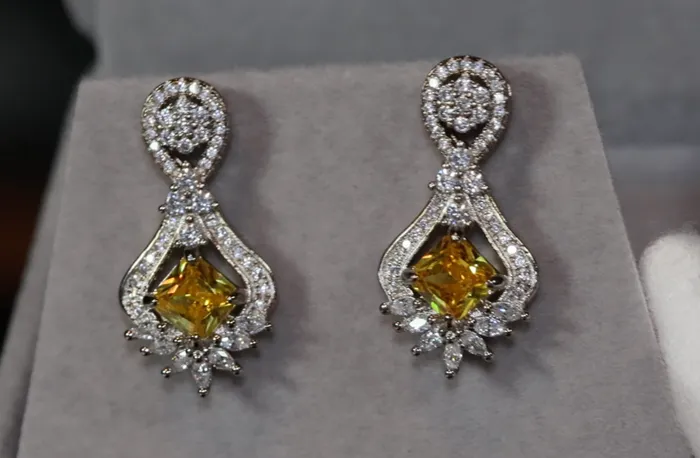 Earrings Lab Diamonds London Drop Earrings Princess Cut Diamond Earrings Yellow Diamond Earrings Classy Diamond Earrings Womens Earrings Dangle Earrings