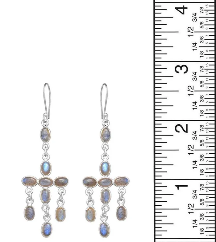 Earrings Labradorite 925 Solid Sterling Silver Dangle Earrings YoTreasure