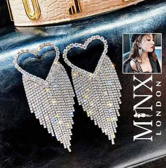 Earrings Minx London Diamond Heart Earrings Heart Earrings Womens Earrings Heart earrings with Diamonds Iced Out Earrings Diamond Hoop Earrings Earrings Minx London Diamond Heart Earrings Heart Earrings Womens Earrings Heart earrings with Diamonds Iced Out Earrings Diamond Hoop Earrings