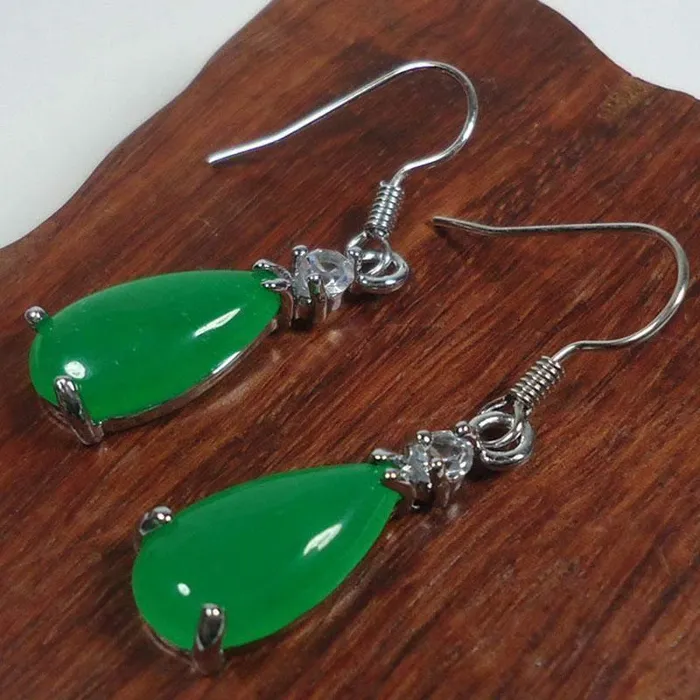 Earrings My Zen Temple Green Jade Earrings