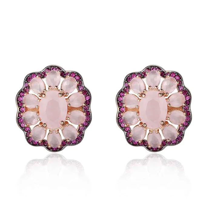 Earrings Personalized Jewel Romantic 925 Silver Stud Earrings Pink Daisy Earrings For Women Girl Trendy Jewelry Anniversary Gift Earrings Personalized Jewel Romantic 925 Silver Stud Earrings Pink Daisy Earrings For Women Girl Trendy Jewelry Anniversary Gift