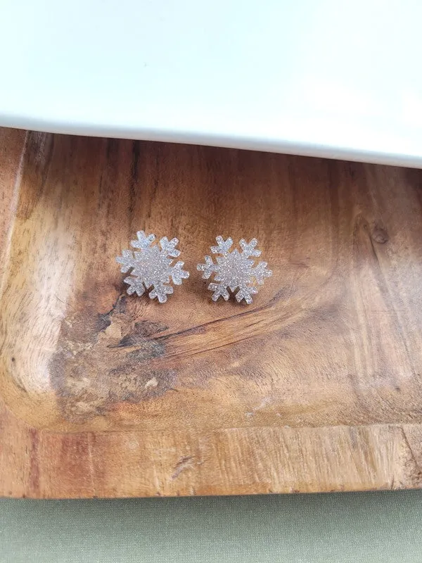 Earrings Snowflake Stud Earrings Spiffy Splendid