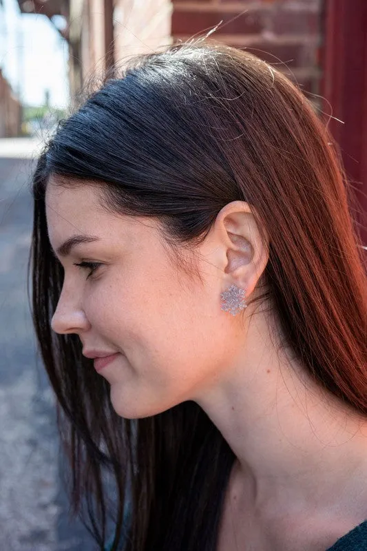 Earrings Snowflake Stud Earrings Spiffy Splendid