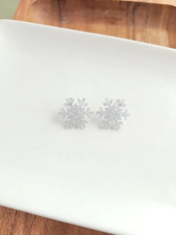 Earrings Snowflake Stud Earrings Spiffy Splendid