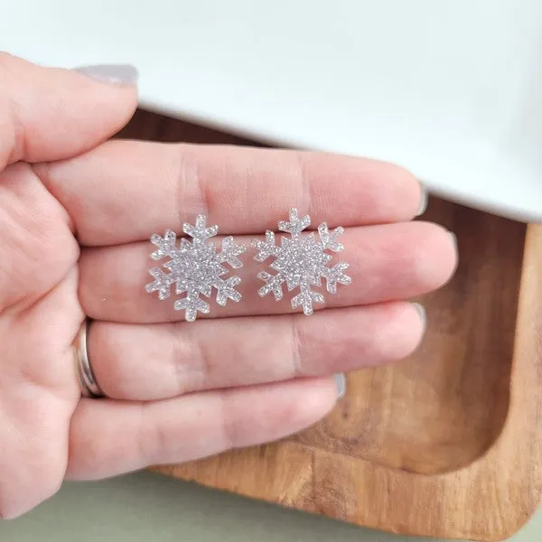 Earrings Snowflake Stud Earrings Spiffy Splendid