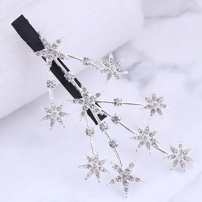 Earrings SWEET T 52 Luxury Crystal Hair PinClip Sets for Women and Girls 1 to 3 Pieces in Gold or Silver