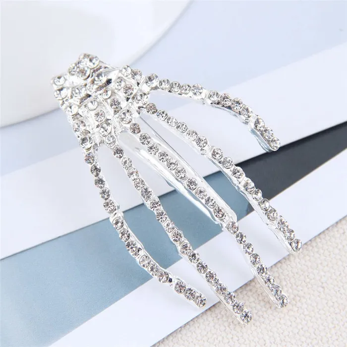 Earrings SWEET T 52 Luxury Crystal Hair PinClip Sets for Women and Girls 1 to 3 Pieces in Gold or Silver