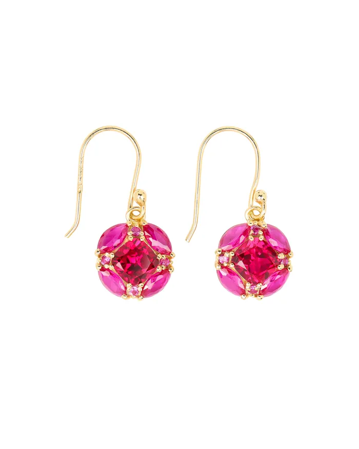 Earrings YoTreasure Lab Created Ruby Crimson Whisper Dangle Earrings