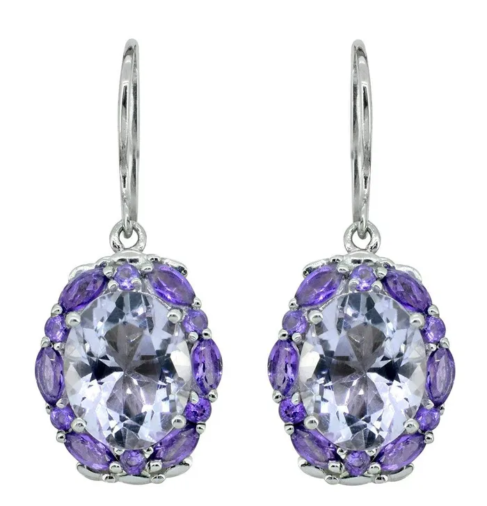 Earrings YoTreasure Natural Pink Amethyst Earrings Solid 925 Sterling Silver Jewelry Earrings YoTreasure Natural Pink Amethyst Earrings Solid 925 Sterling Silver Jewelry