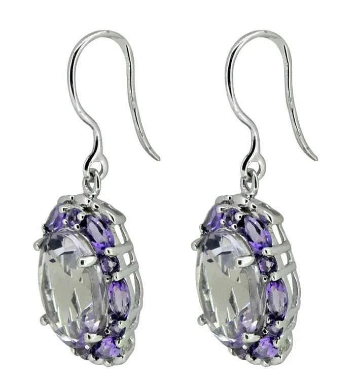 Earrings YoTreasure Natural Pink Amethyst Earrings Solid 925 Sterling Silver Jewelry Earrings YoTreasure Natural Pink Amethyst Earrings Solid 925 Sterling Silver Jewelry