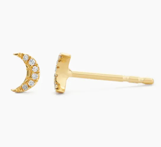 Ella Stein Gold Diamond Mini Crescent Moon Earrings SI3242 Ella Stein Earrings Ella Stein Gold Diamond Mini Crescent Moon Earrings SI3242 Ella Stein Earrings