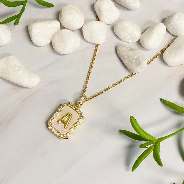 Ellison and Young Necklaces Initial Deco Open Locket Pendant Necklace