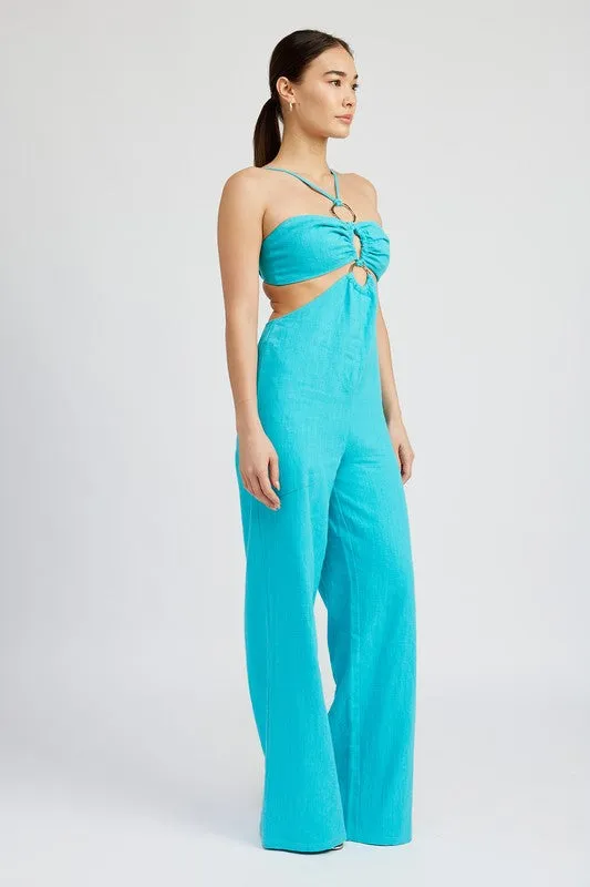 Emory Park Rings Emory Park Double ORing Cut Out Jumpsuit