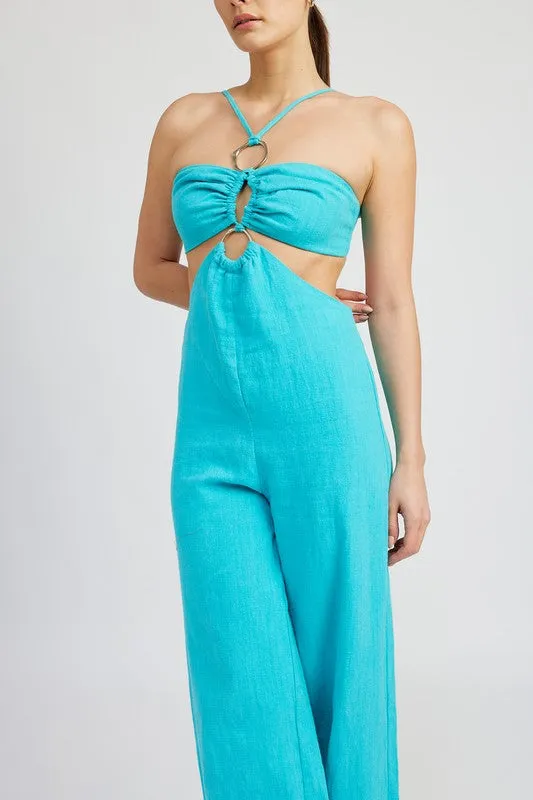 Emory Park Rings Emory Park Double ORing Cut Out Jumpsuit