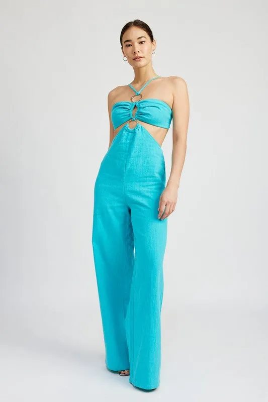 Emory Park Rings Emory Park Double ORing Cut Out Jumpsuit