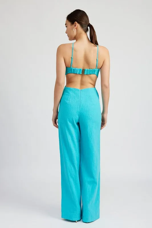 Emory Park Rings Emory Park Double ORing Cut Out Jumpsuit