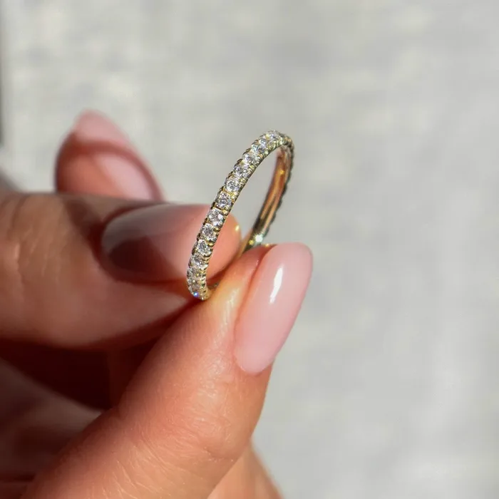 Eternity ring light yellow gold size 56 LEO MATHILD Rings